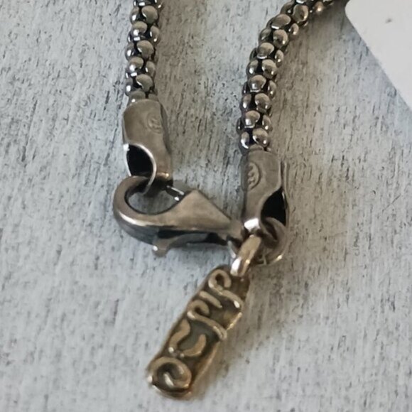 Shablool Israel Floating Heart Electroform St Slv 925 Pendant w Popcorn necklace - Picture 9 of 16